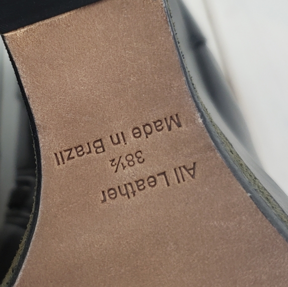 419iobe Max Azria NECI platform leather shootie bootie carved heel - Picture 15 of 15